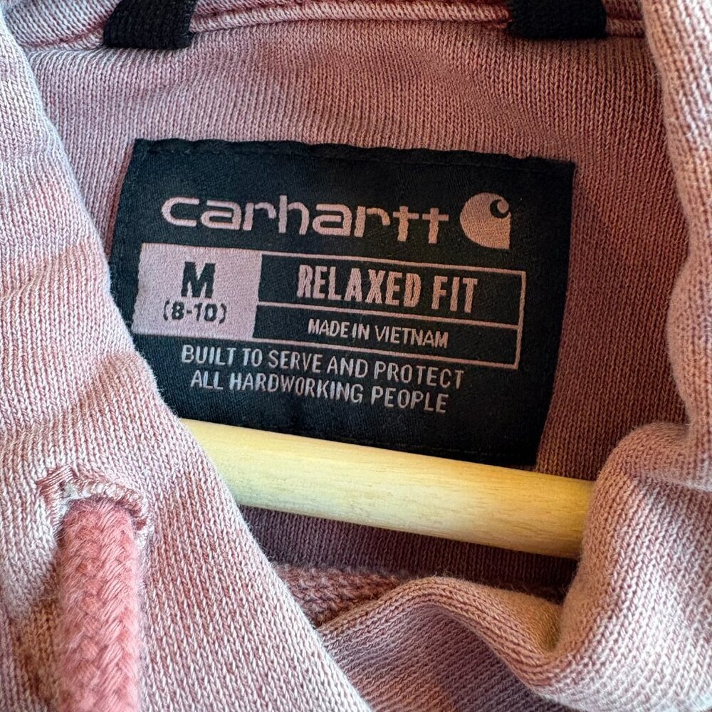 Carharrt Pink Garment Dye Rose tint hoodie-size M - Picture 5 of 10